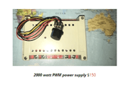 2500 watt 12 MOSFET Pulse width modulated Power supply 12V/24V 60 amp supply