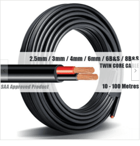 TWIN CORE WIRE 6mm AUTOMOTIVE BATTERY CABLE